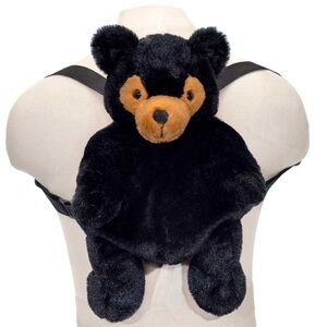 Fiesta 16” Black Bear Plush Backpack
